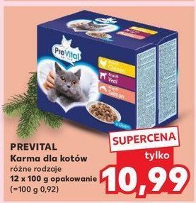 Karma dla kota kurczak + cielęcina + łosoś Prevital promocja