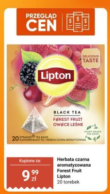 Herbata czarna aromatyzowana Forest Fruit Lipton promocja w Biedronka