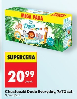 Chusteczki Dada Everyday, 7x72 szt. promocja w Biedronka