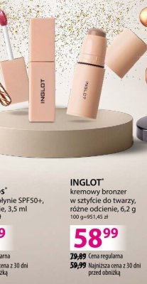 Bronzer kremowy INGLOT w sztyfcie do twarzy promocja w Hebe