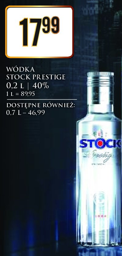 Wódka Stock prestige promocja w Dino