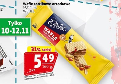 Wafle torcikowe orzechowe WEDEL promocja w Prim Market