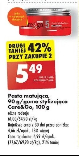 Pasta do włosów Care&go promocja