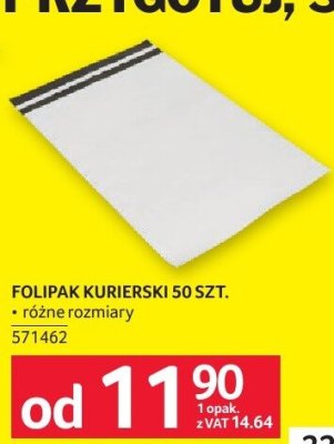Folipack kurierski 50 szt., różne rozmiary promocja w Selgros