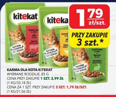 Karma dla kota Kitekat wybrane rodzaje promocja w Top Market