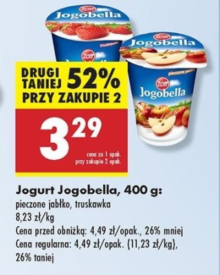 Jogurt truskawka Zott jogobella promocja