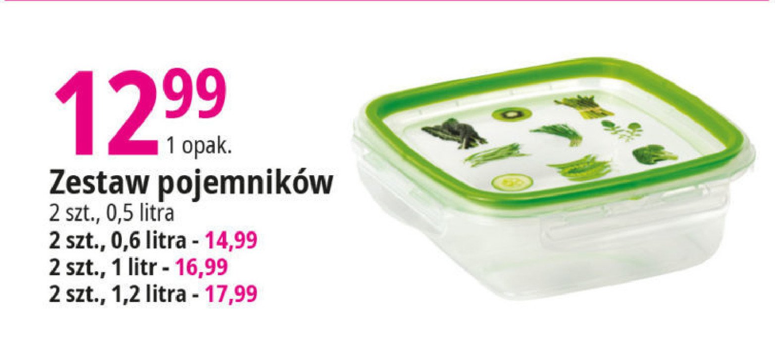 Komplet pojemnik贸w 1 l promocja
