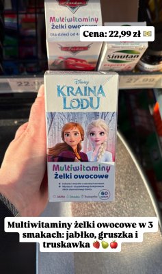 Multiwitaminy żelki owocowe Kraina Lodu promocja w Dino