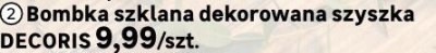 Bombka szklana dekorowana szyszka DECORIS promocja w Leroy Merlin