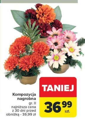 Kompozycja nagrobna GARDEN LINE promocja w Carrefour