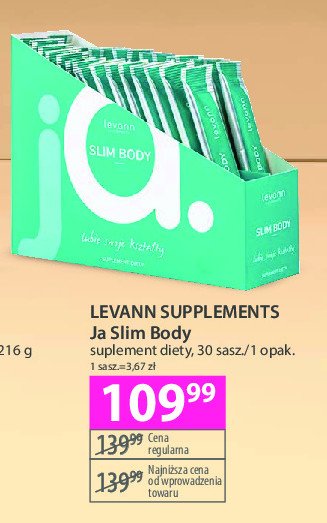 Saszetki slim body LEVANN promocja