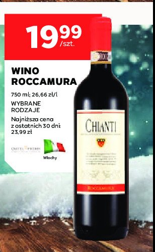 Wino CHIANTI ROCCAMURA AGRICOLE SELVI promocja w Stokrotka