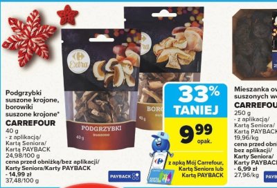 Podgrzybki suszone krojone, borowiki suszone krojone Carrefour promocja w Carrefour Market