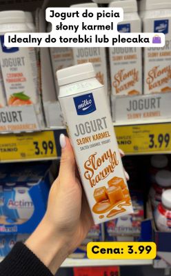 Jogurt do picia słony karmel promocja w Kaufland