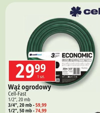 Wąż ogrodowy 1/2" 50 mb Cellfast promocja w Jula