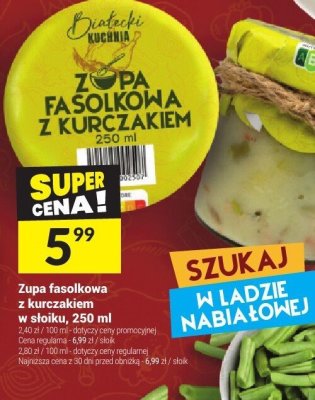 Zupa fasolkowa z kurczakiem w słoiku, 250 ml promocja w Twój Market
