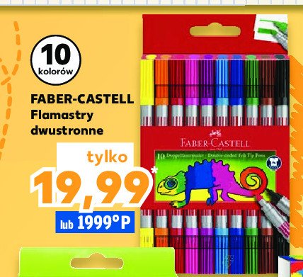 Flamastry dwustronne 10 kolorów Faber-castell promocje