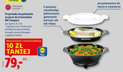 Przystawka do gotowania na parze do termorobota MC Compact smart promocja w Lidl