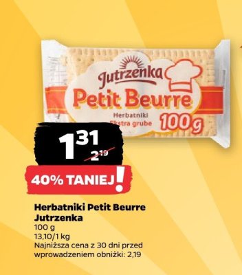 Herbatniki Petit Beurre Jutrzenka promocja w Netto
