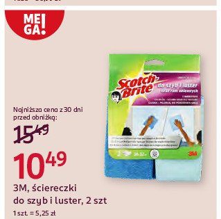 Ścierka z mikrofibry do szyb i luster Scotch-brite promocja w Rossmann