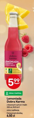 Lemoniada Dobra Karma z kiszonych cytryn i malin promocja w Żabka