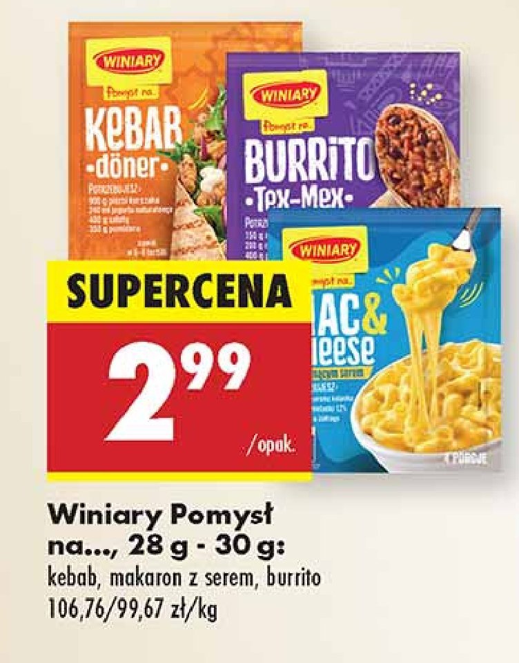 Burrito tex-mex Winiary pomysł na ... promocja w Biedronka