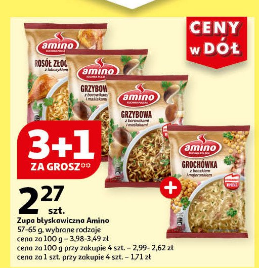 Zupa grochówka z boczkiem i majerankiem Amino promocja