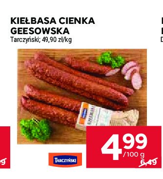 Kiełbasa geesowska TARCZYŃSKI GEESES promocja