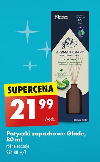 Patyczki zapachowe calm mind GLADE AROMATHERAPY promocja