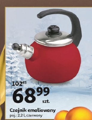 Czajnik emaliowany 2.2 l czerwony promocja