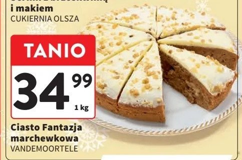 Ciasto fantazja marchewkowa Vandemoortele promocja