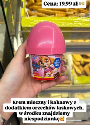 Krem mleczny i kakaowy z dodatkiem orzechów laskowych promocja w Intermarche