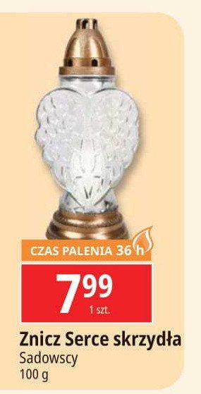 Znicz serce skrzydła 100g Sadowscy since 1994 promocja