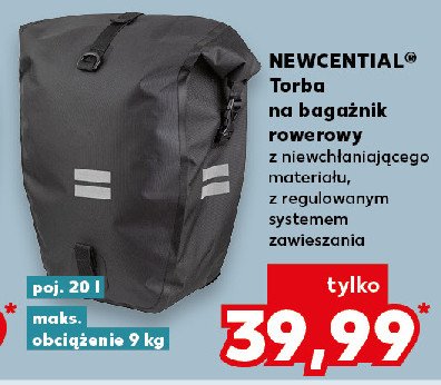 Torba na bagażnik 20 l Newcential promocja