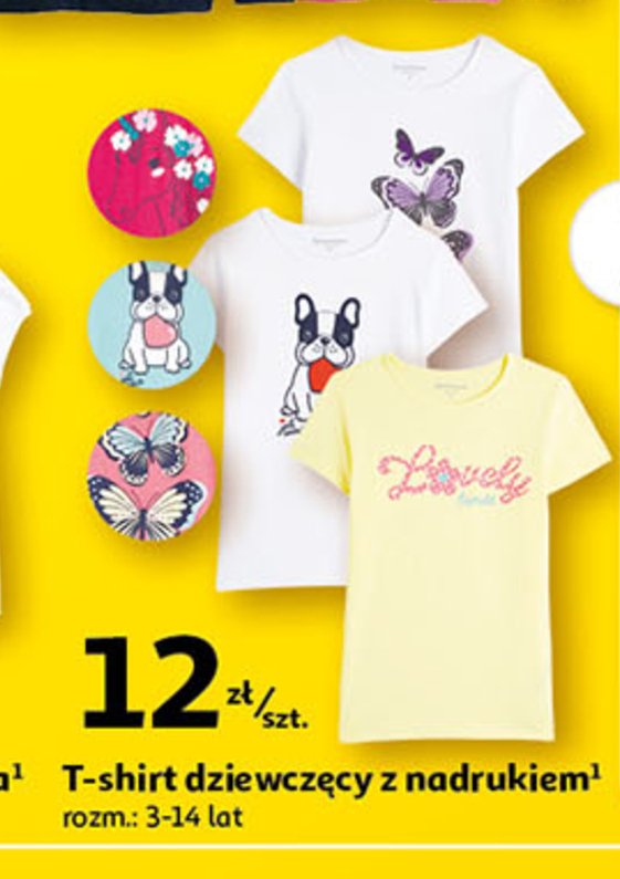 T-shirt dziewcz臋cy z nadrukiem Auchan inextenso promocja