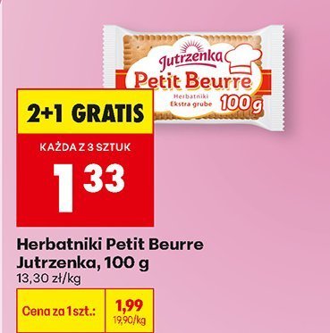 Herbatniki Petit Beurre Jutrzenka, 100 g promocja w Biedronka