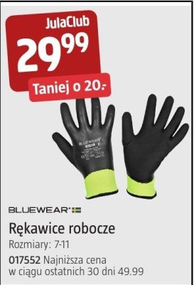 Rękawice robocze BLUEWEAR Rozmiar: 7-11 promocja w Jula