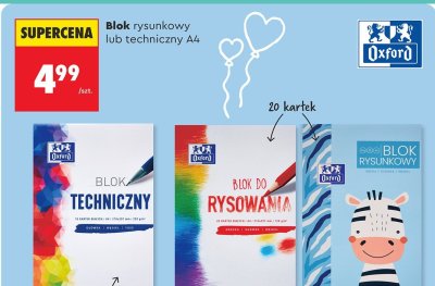 Blok Oxford techniczny A4 10 kartek promocja w Biedronka