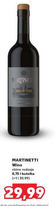 Wino Martinetti primitivo promocja