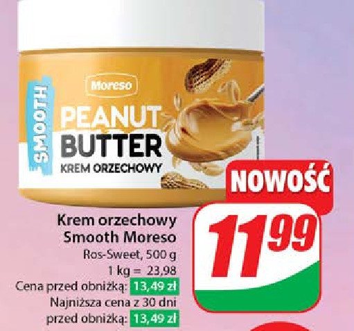 Krem orzechowy smooth Moreso promocja w Dino
