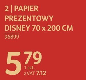 Papier prezentowy Disney 70 x 200 cm promocja w Selgros