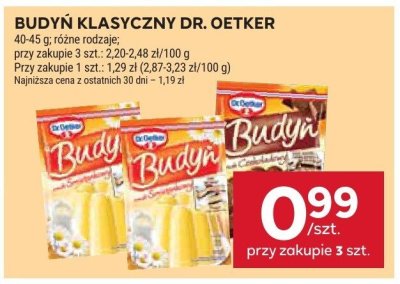 Budyń klasyczny dr. oetker różne rodzaje promocja w Stokrotka