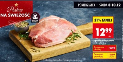 Łopatka wieprzowa promocja w Biedronka