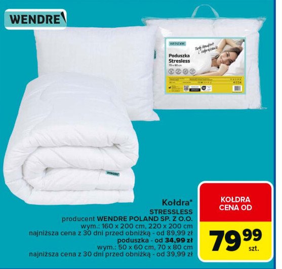 Kołdra stresless 200 x 220 cm Wendre promocja