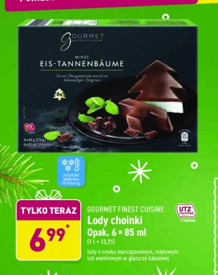 Lody choinki o smaku marcepanowym Gourmet finest cuisine promocja