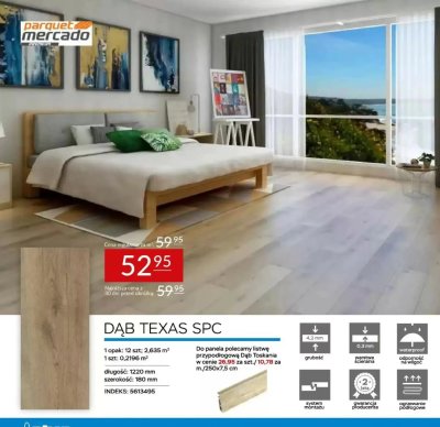 Panele winylowe DĄB TEXAS SPC promocja w Abra Meble