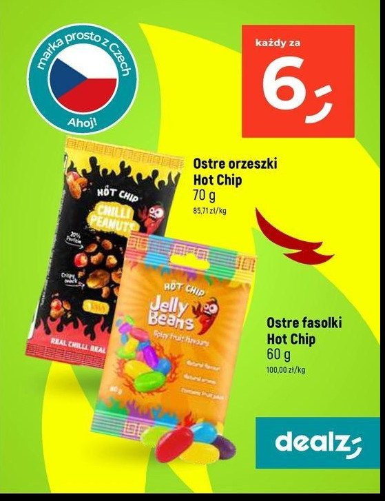 Żelki fasolki ostre Hot-chip promocja w Dealz