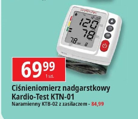 Ciśnieniomierz nadgarstkowy ktn-01 Kardio-test promocja w Leclerc