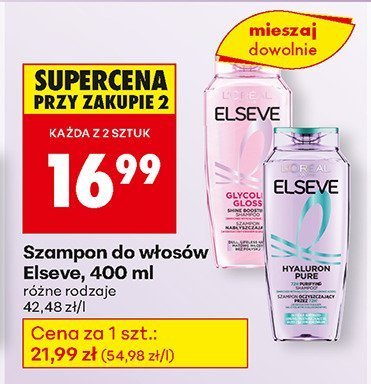 Szampon do włosów Elseve, 400 ml różne rodzaje promocja w Biedronka