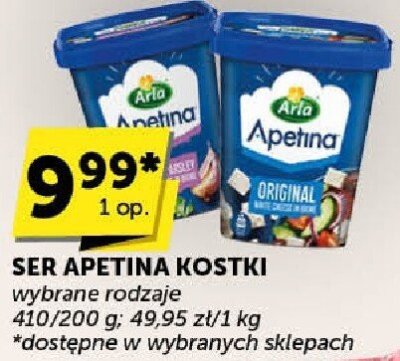 Ser Apetina Kostki wybrane rodzaje 410/200 g promocja w ABC